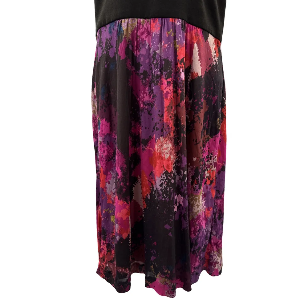 Trina Turk Halter Dress Size 4 Empire Waist Sheath Multicolor Abstract Print - Picture 4 of 12